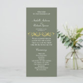 Elegant Victoriaans Wedding Programme (Staand voorkant)