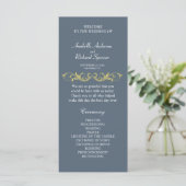 Elegant Victoriaans Wedding Programme (Staand voorkant)