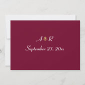 Elegant Victoriaans Wedding Save The Date (Achterkant)
