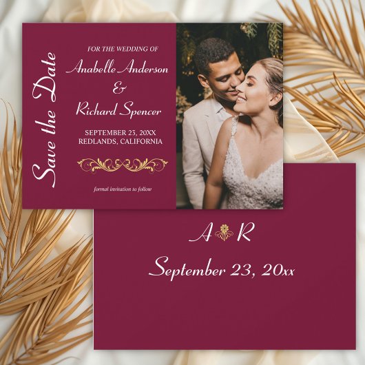 Elegant Victoriaans Wedding Save The Date