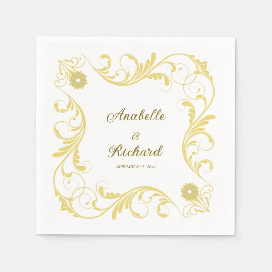 Elegant Victoriaans Wedding Servet (Voorkant)