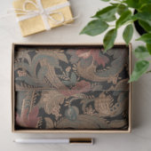 Elegant Victoriaans Zwarte Floral Tissuepapier (Geschenk)