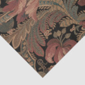 Elegant Victoriaans Zwarte Floral Tissuepapier (Detail)