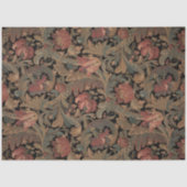 Elegant Victoriaans Zwarte Floral Tissuepapier (Voorkant)