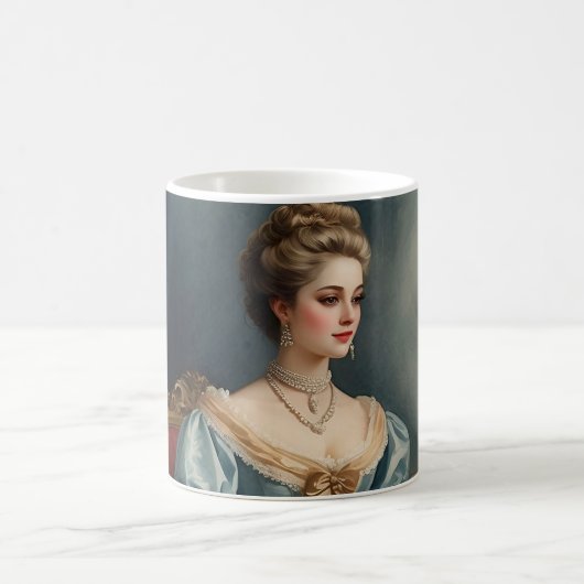 Elegant Victorian Lady Classic Portrait Coffee Mug (Centre)