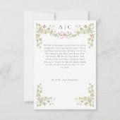 Elegant Victorian Pastel Floral Bow Wedding Bedankkaart (Achterkant)