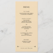 Elegant Victorian Red Gold Wedding Menu (Voorkant)