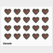Elegant Victorian Valentines Day heart design Hart Sticker (Vel)