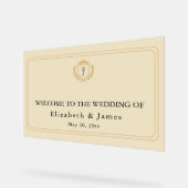 Elégant vieil argent Crest - ivoire et Mariage or (Angle)