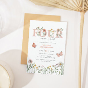 Elegant Vier Oosters Wilde Wilde Bloedbloem 4e ver Kaart