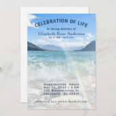 Elegant viering van de herdenking van het leven kaart (Voorkant / Achterkant)