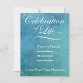 Elegant viering van de herdenking van het leven kaart (Voorkant)