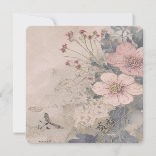 Élégant vieux jeu Enregistrer la carte de date (Devant)