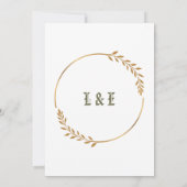 Élégant Vigne Dorée Monogramme Save the Date (Dos)