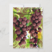 Élégant Vignoble Violet/Vert Photo Save the Date (Dos)