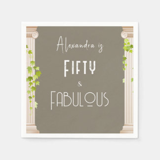 Elegant Vijftig Fabulous Verjaardag Grieks Thema B Servet