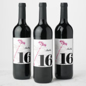 Elégant vin personnalisé étiquette table de fête é (Bouteilles)