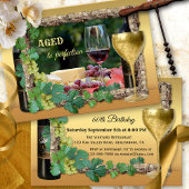 Elégant vin thème Anniversaire Fête Invitation