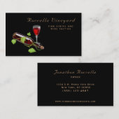 Élégant Vin Verre Carte de visite (Devant / Derrière)