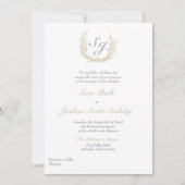 Elegant Vine Crest Formele uitnodiging (Voorkant)