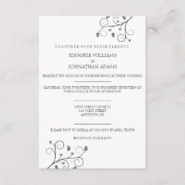 Elegant Vines Wedding Invitations Kaart