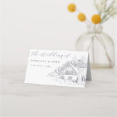 Elegant Vineyard Illustration Destination Wedding (Achterkant)