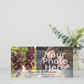 Elegant Vineyard Paars/Green Grapes Wedding Save The Date (Staand voorkant)