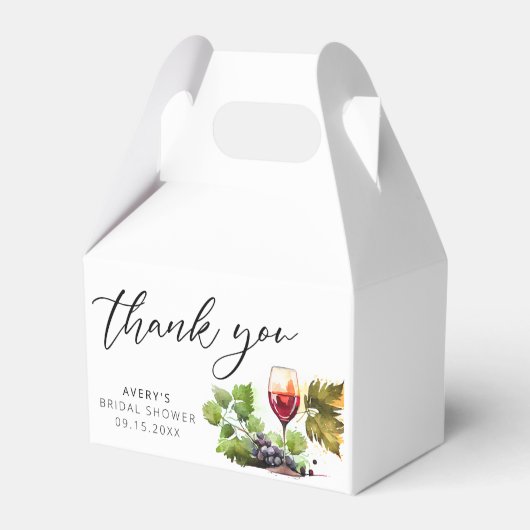 Elegant Vino Before Vows Collection Bedankt Bedankdoosjes (Voorkant Zijde)
