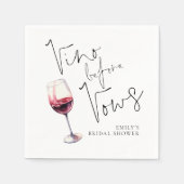 Elegant Vino voor geloften Vrijgezellenfeest Servet (Voorkant)