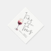 Elegant Vino voor geloften Vrijgezellenfeest Servet (Hoek)