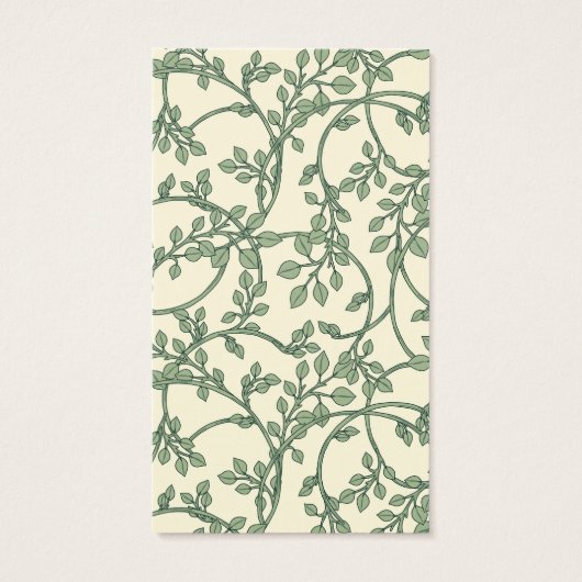 Élégant Vins Crème Verte Porte Cartes d'Affichage (Dos)