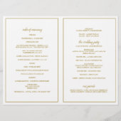 Élégant Vins & Gold Calligraphie Programmes de mar (Dos)