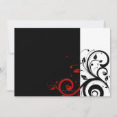 Elégant Vins Noirs et Rouges Invitations de mariag (Dos)