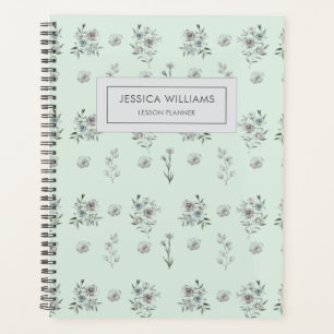 Elégant Vintage Aquarelle Floral Enseignant