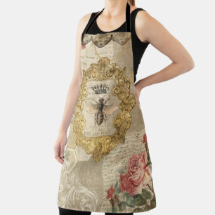 Elegant Vintage bee Botanisch All-Over Print Schor Schort