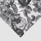 Elegant Vintage Black White Rozen Tissuepapier (Detail)