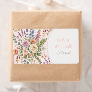 Elegant Vintage Bloemige Botanische Ontwerp Etiket