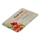 Elegant Vintage Bloemmotief met tekst Magneet (Linkerzijde)