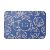 Elegant Vintage Blue Seashell Bath Mat (Voorkant)