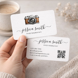 Elegant Vintage Camerafotografie Logo-ontwerp Visitekaartje