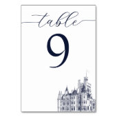 Elegant Vintage Castle Destination Wedding Kaart (Achterkant)