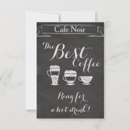 Elegant Vintage Chalk Cafe Pub Bar Coffee Flyer Kaart