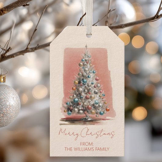 Elegant Vintage Christmas Cadeaulabel