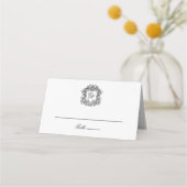 Elegant Vintage Crest Monogram Weddenschap (Voorkant)