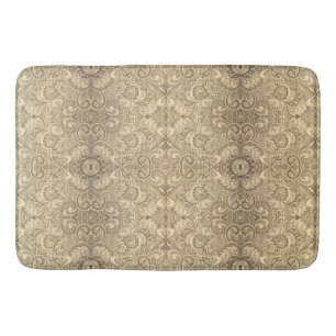 Elegant vintage damast patroon badmat