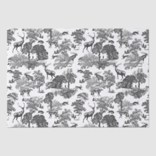 Elegant Vintage Deer Fox Hare Country Toile  Tissuepapier