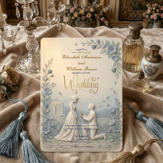 Elegant Vintage Effect Trouwdag Kaart