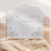 Elegant Vintage Engagement Party Photo Invitation