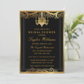 Élégant Vintage  Fête des mariées Invitation (Debout devant)