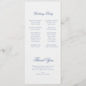 Élégant Vintage Floral Jouy Flat Programme (Dos)